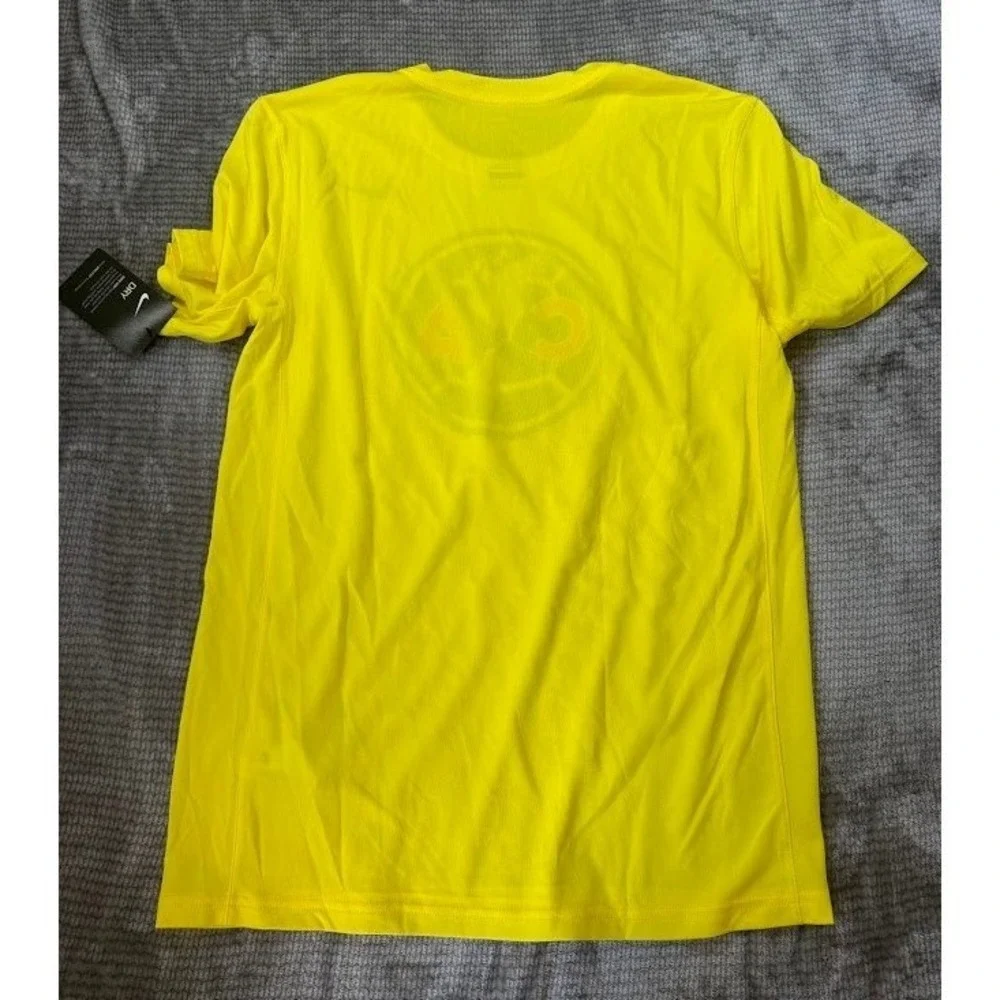 Nike Club America Dri-FIT Soccer T-Shirt‎ Yellow Mens Small AV4714-719 NWT
